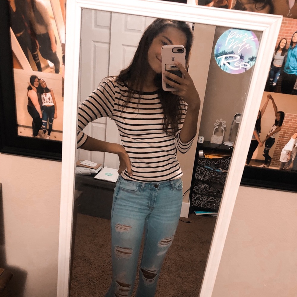 Striped Forever 21 Tee
